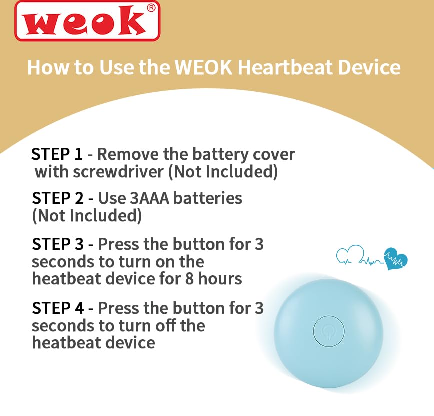 WEOK WEOK Heartbeat Puppy Toy Comfort Cuddler Pillow for Dog Anxiety Relief and Calming Sleep Aid for Pets - View 3 of 9