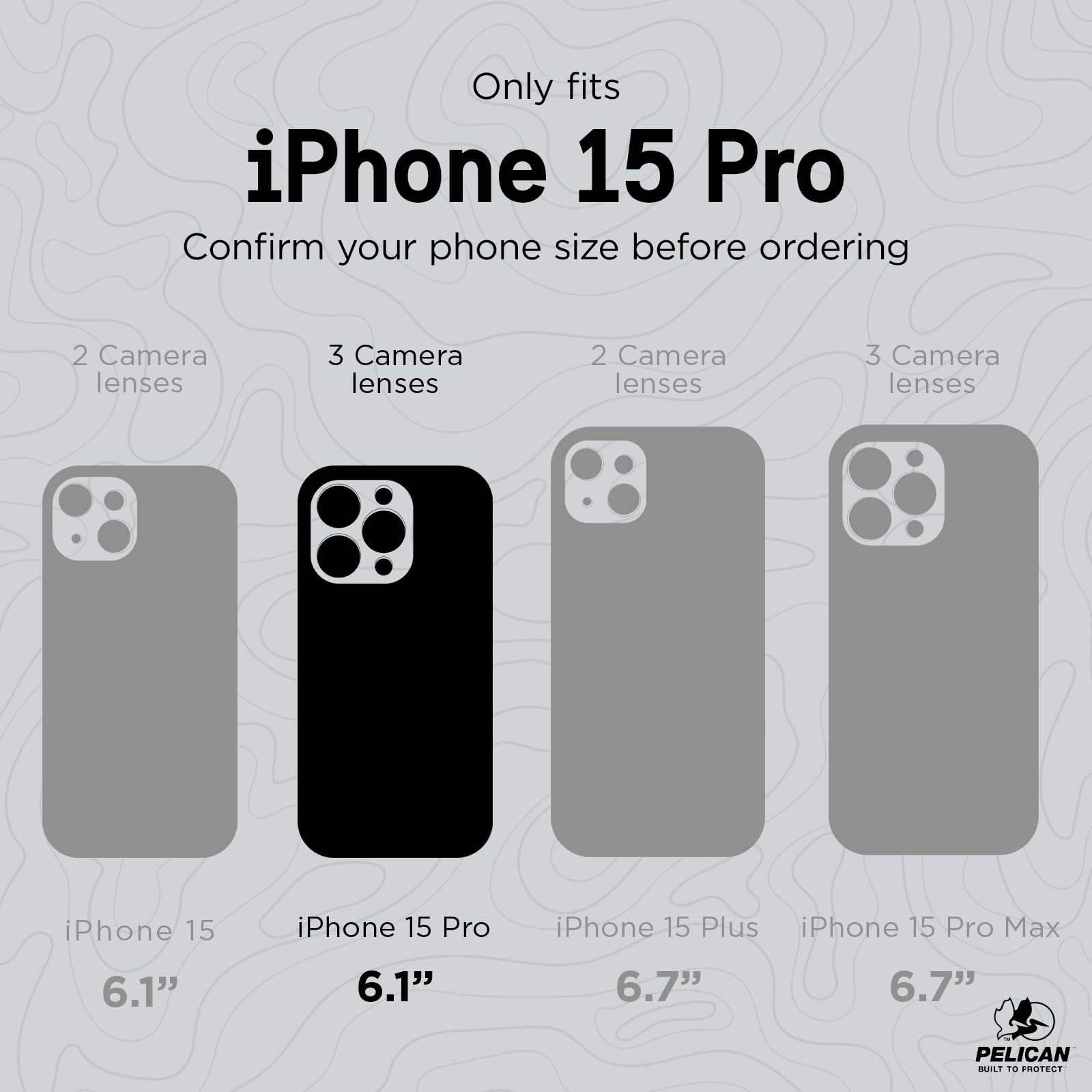 Pelican Ranger Series iPhone 15 Pro Case Wireless Charging Compatible Slim Rugged Cover with 12FT MIL-Grade Drop Protection Black - View 2 of 8