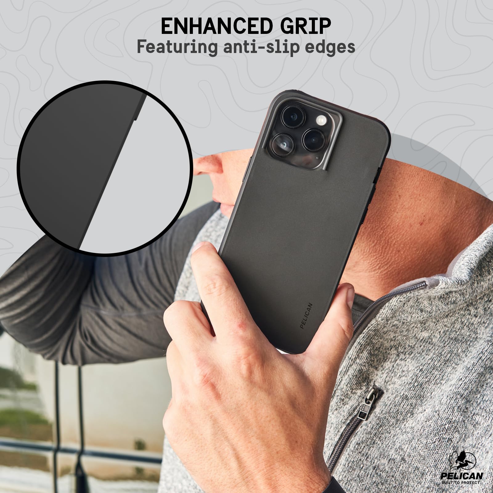 Pelican Ranger Series iPhone 15 Pro Case Wireless Charging Compatible Slim Rugged Cover with 12FT MIL-Grade Drop Protection Black - View 4 of 8