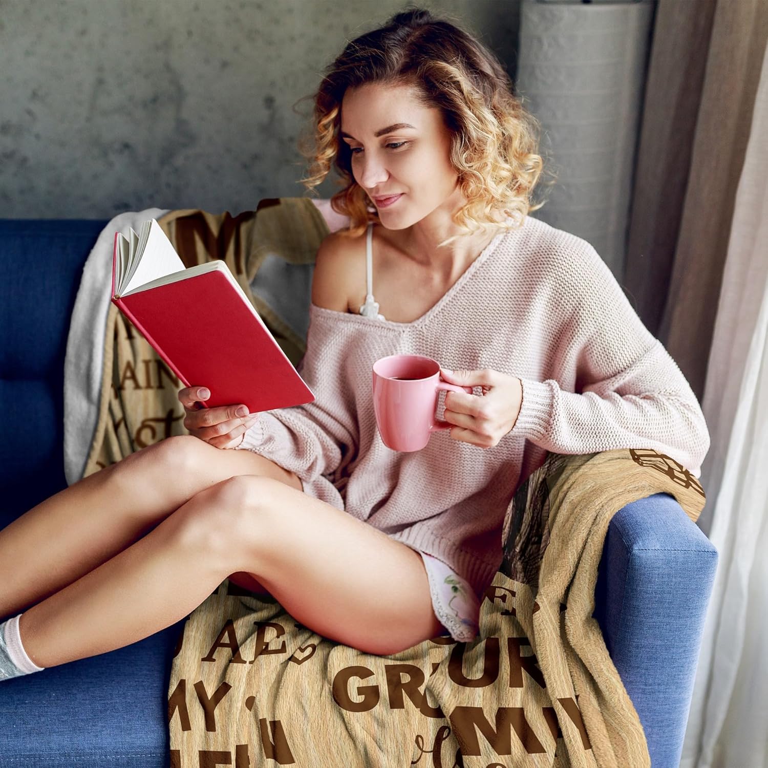 Antonia Bellamy Antonia Bellamy Gifts for Wife Romantic Blanket 60X50 Anniversary Wedding Gift for Her Birthday Mothers Day Present from Husband - View 4 of 7