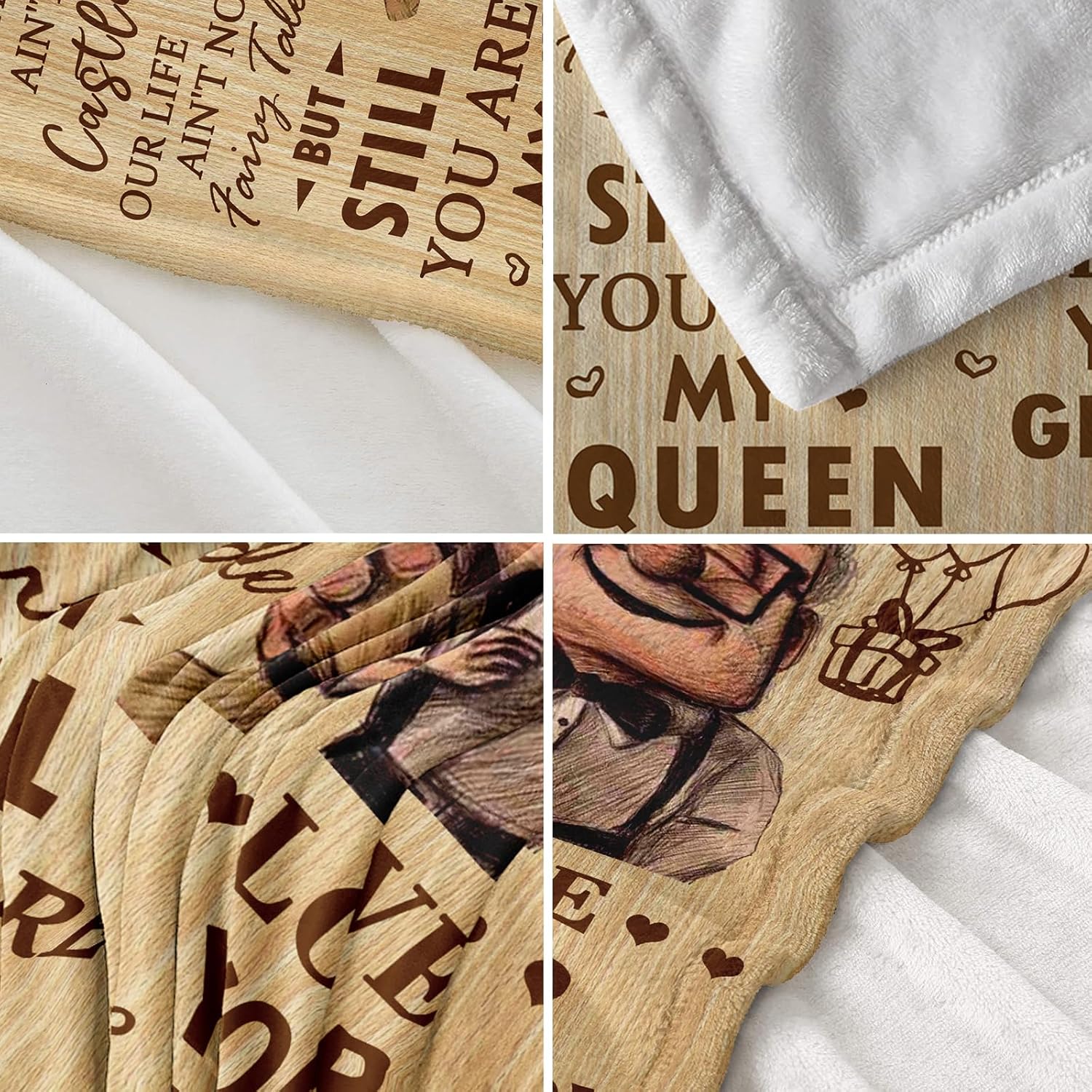 Antonia Bellamy Antonia Bellamy Gifts for Wife Romantic Blanket 60X50 Anniversary Wedding Gift for Her Birthday Mothers Day Present from Husband - View 6 of 7