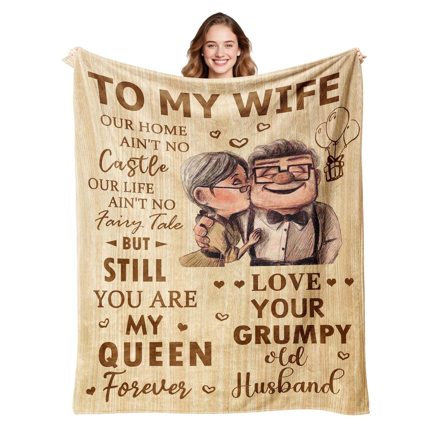 Antonia Bellamy Antonia Bellamy Gifts for Wife Romantic Blanket 60X50 Anniversary Wedding Gift for Her Birthday Mothers Day Present from Husband