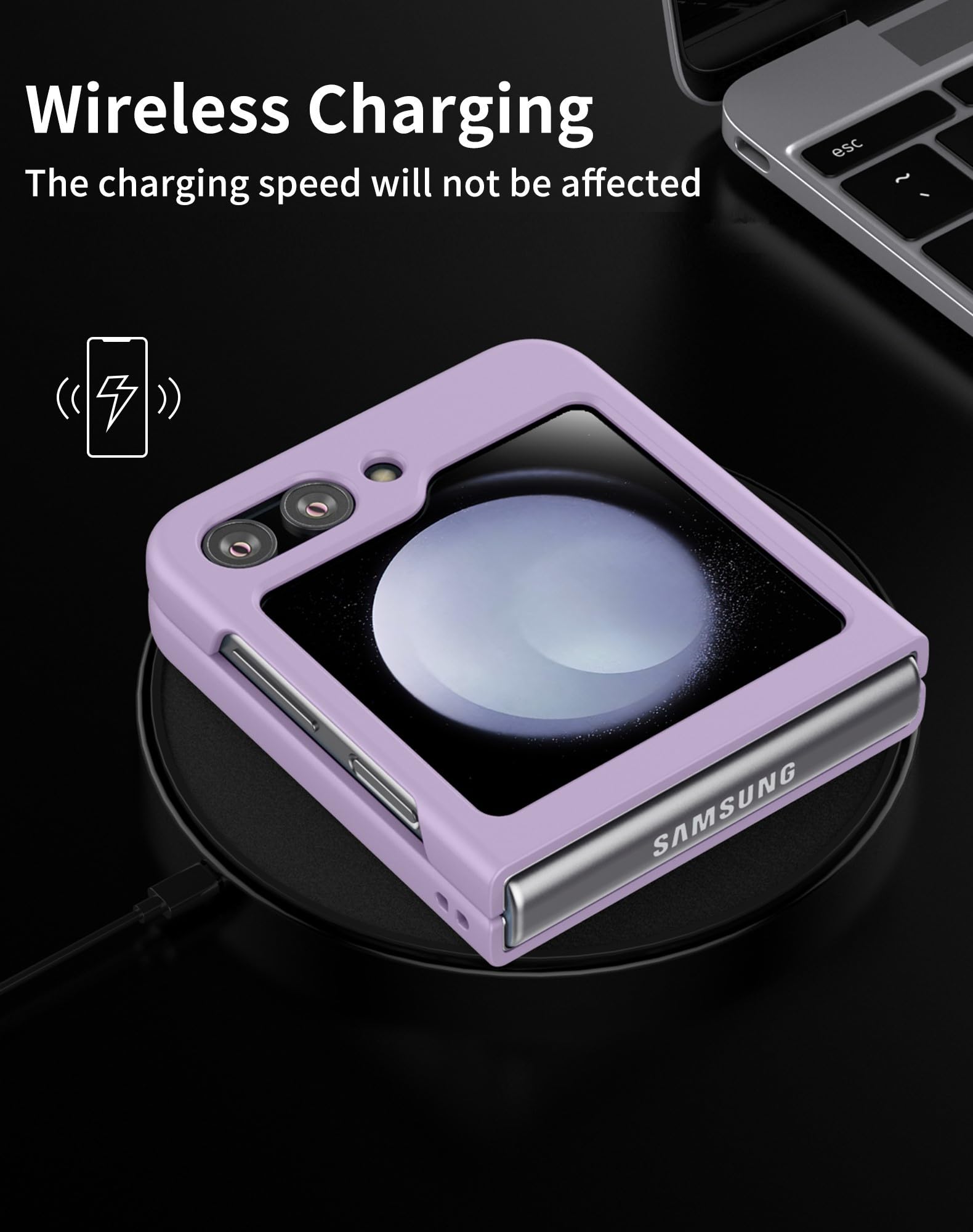 Cresee Cresee Thin Hard Matte Phone Case for Samsung Galaxy Z Flip 5 2023 in Lilac - View 6 of 7