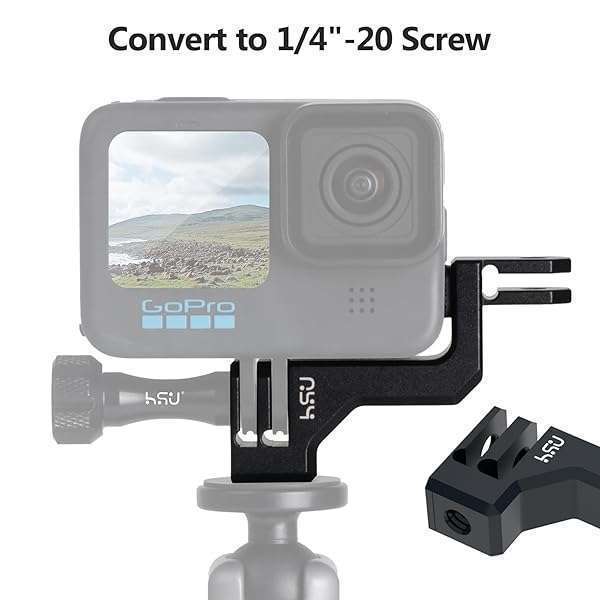 HSU HSU 90 Degree Aluminum Vertical Bracket Adapter Elbow Mount for GoPro Hero 13/12/ 11/10/ 9 Black - View 5 of 10