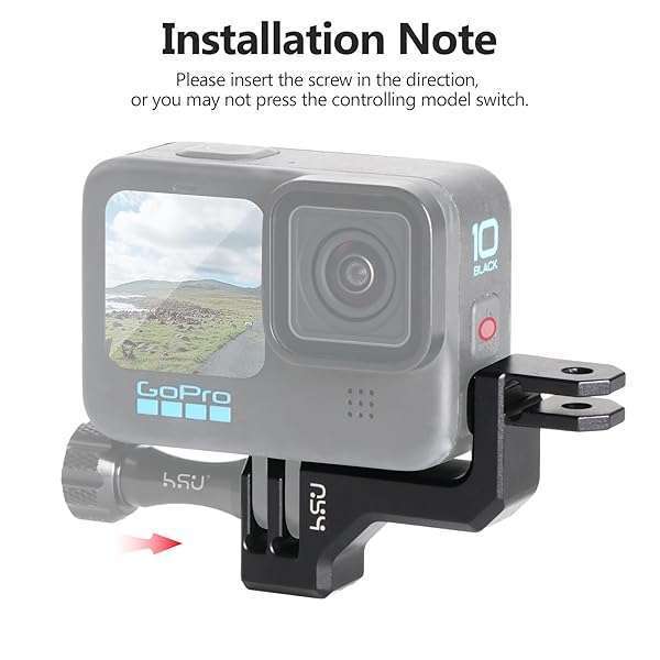 HSU HSU 90 Degree Aluminum Vertical Bracket Adapter Elbow Mount for GoPro Hero 13/12/ 11/10/ 9 Black - View 7 of 10