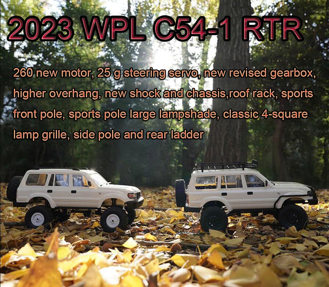 Apawband Apawband RC Rock Crawler Truck 4x4 WPL C54-1 RTR 1/16 Scale Off Road All Terrain with Upgraded Chassis and Motor Gearbox - View 3 of 8