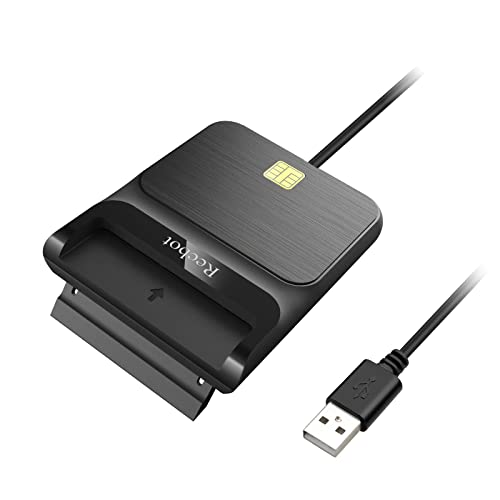 Recbot Recbot CAC Reader Military USB Smart Card Reader Compatible with Windows Mac OS Linux for DOD Common Access CAC Cards