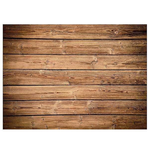 Buryeah Buryeah Wooden Backdrop Wall Brown Wood Fabric Background for Baby Shower Wedding Party Photography Supplies 8 x 6 ft