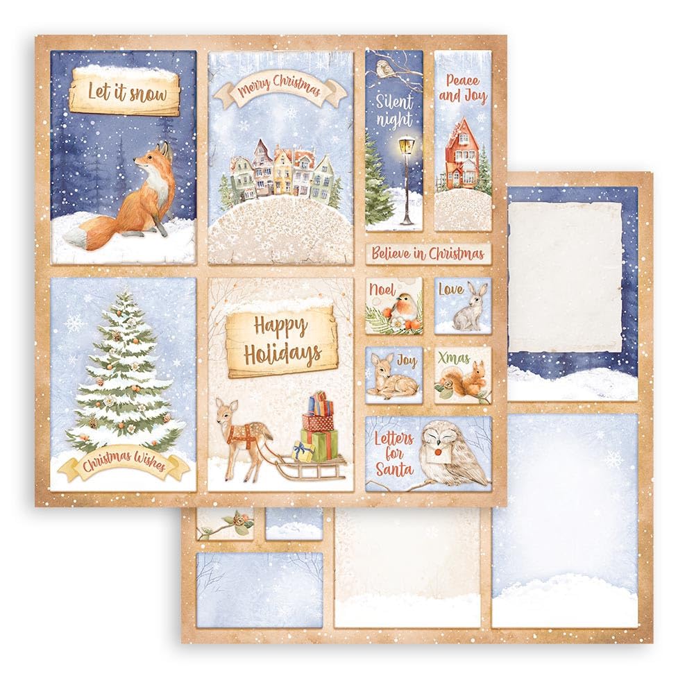 Stamperia Stamperia Scrapbooking Pad 10 Sheets 30.5 x 30.5 Winter Valley Perfect for Creative Projects - View 2 of 8