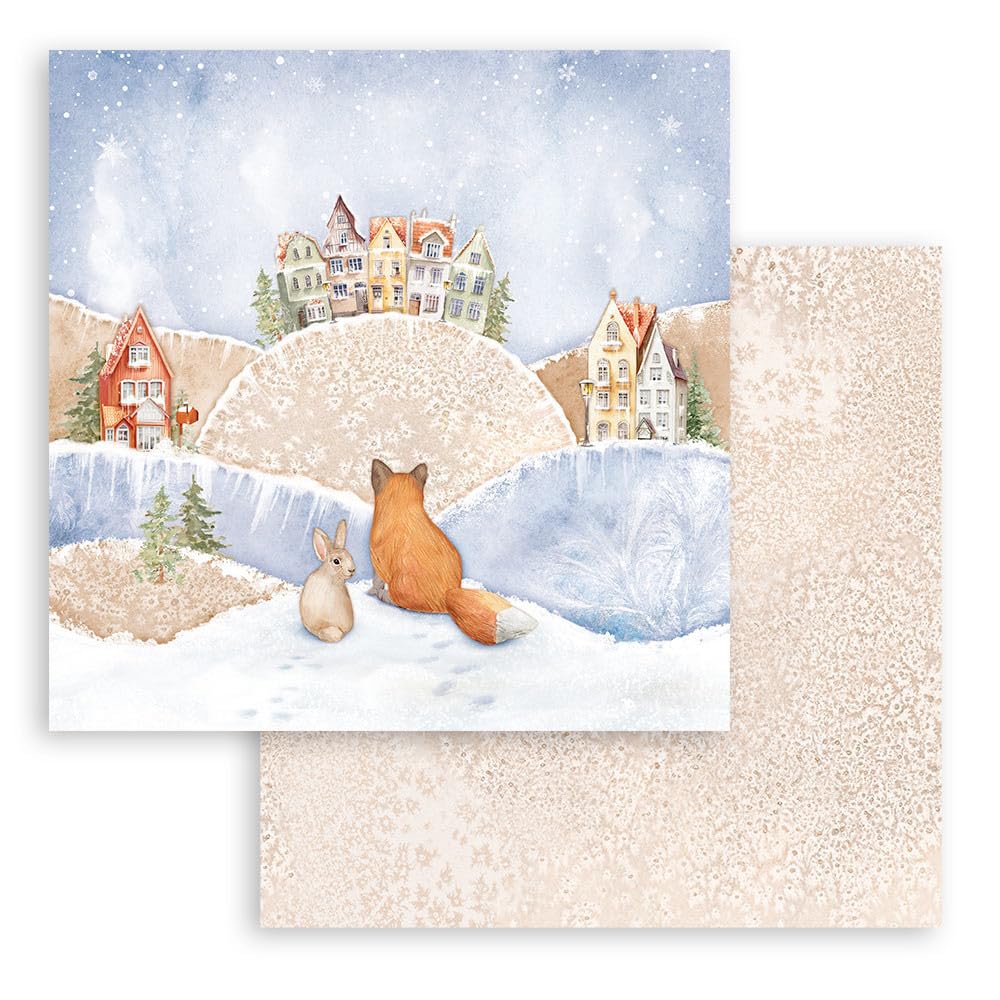 Stamperia Stamperia Scrapbooking Pad 10 Sheets 30.5 x 30.5 Winter Valley Perfect for Creative Projects - View 5 of 8
