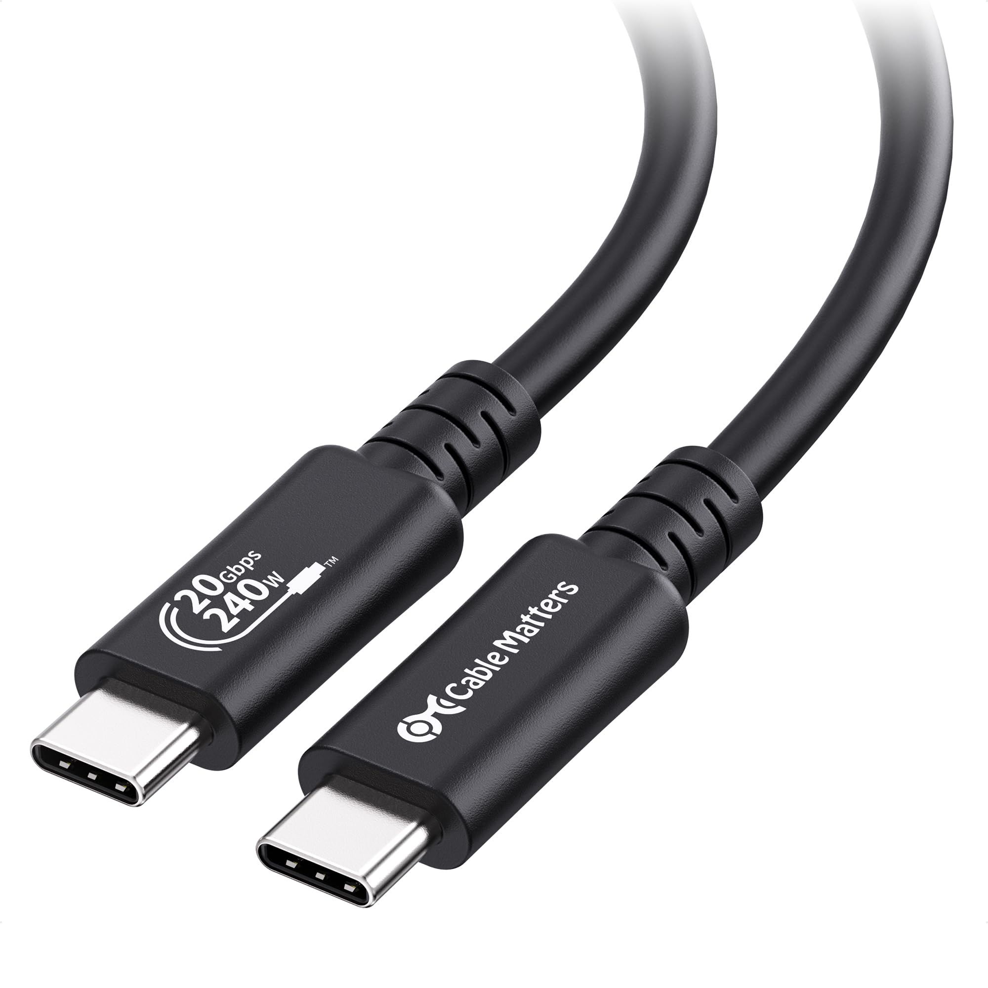 Cable Matters Cable Matters USB4 Cable 6.6ft 20Gbps Long Supports 8K Video 240W Charging Compatible with Thunderbolt 4 and MacBook