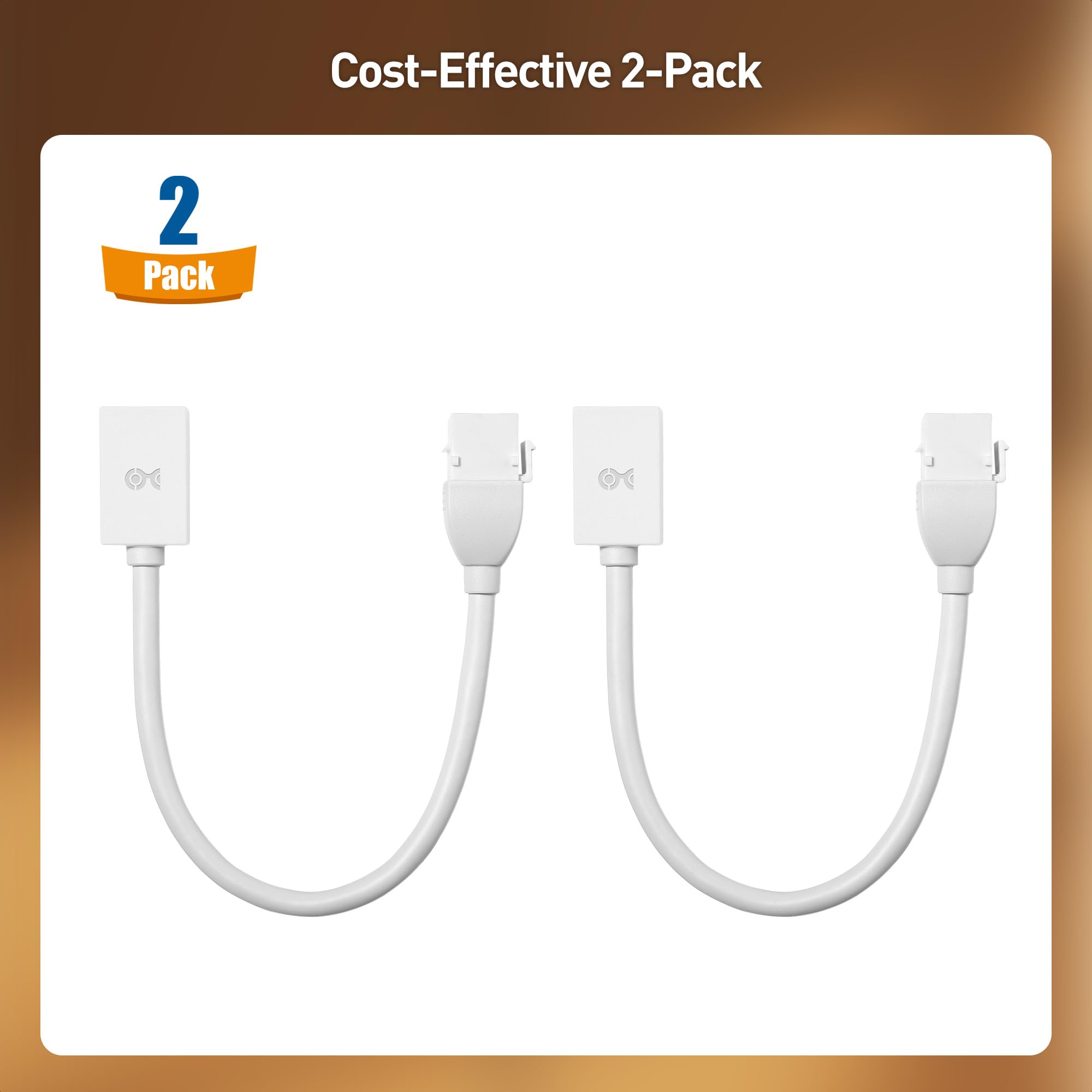 Cable Matters Cable Matters 2-Pack 48Gbps HDMI 2.1 Keystone Pigtail Cable 8 Inches Supports 8K 60Hz 4K 240Hz and HDR - View 7 of 7