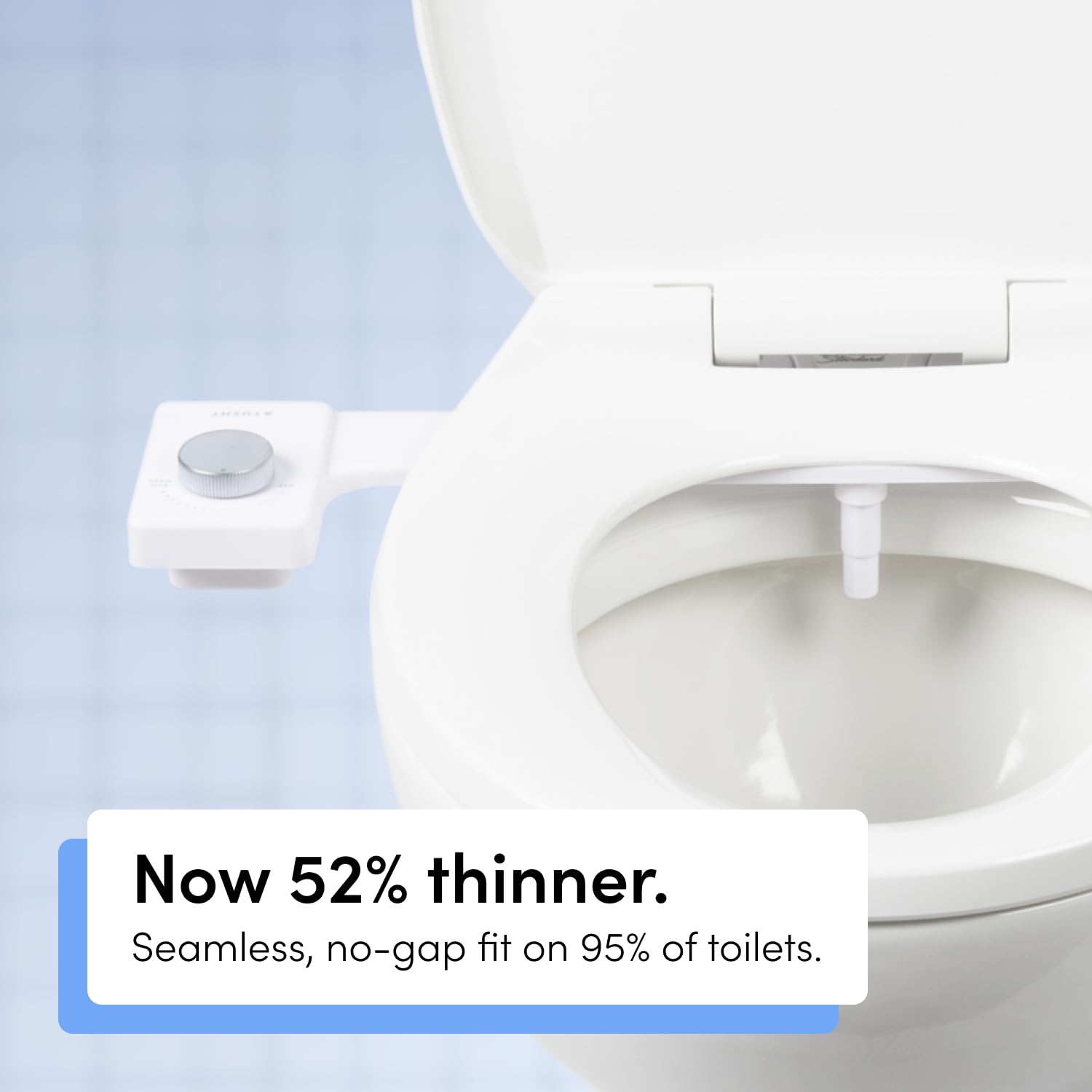 TUSHY TUSHY Fresh Bidet Ultra Slim Toilet Seat Attachment Non Electric Self Cleaning Hygienic Nozzle Easy Install Adjustable Water Pressure Control - View 5 of 9