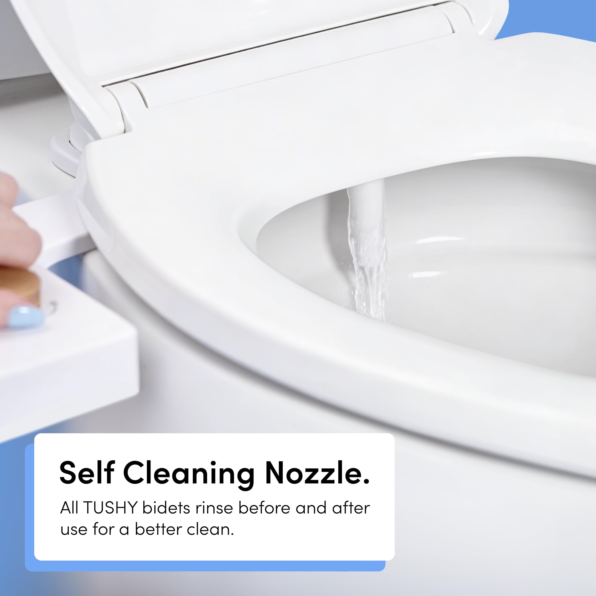 TUSHY TUSHY Fresh Bidet Ultra Slim Toilet Seat Attachment Non Electric Self Cleaning Hygienic Nozzle Easy Install Adjustable Water Pressure Control - View 7 of 9