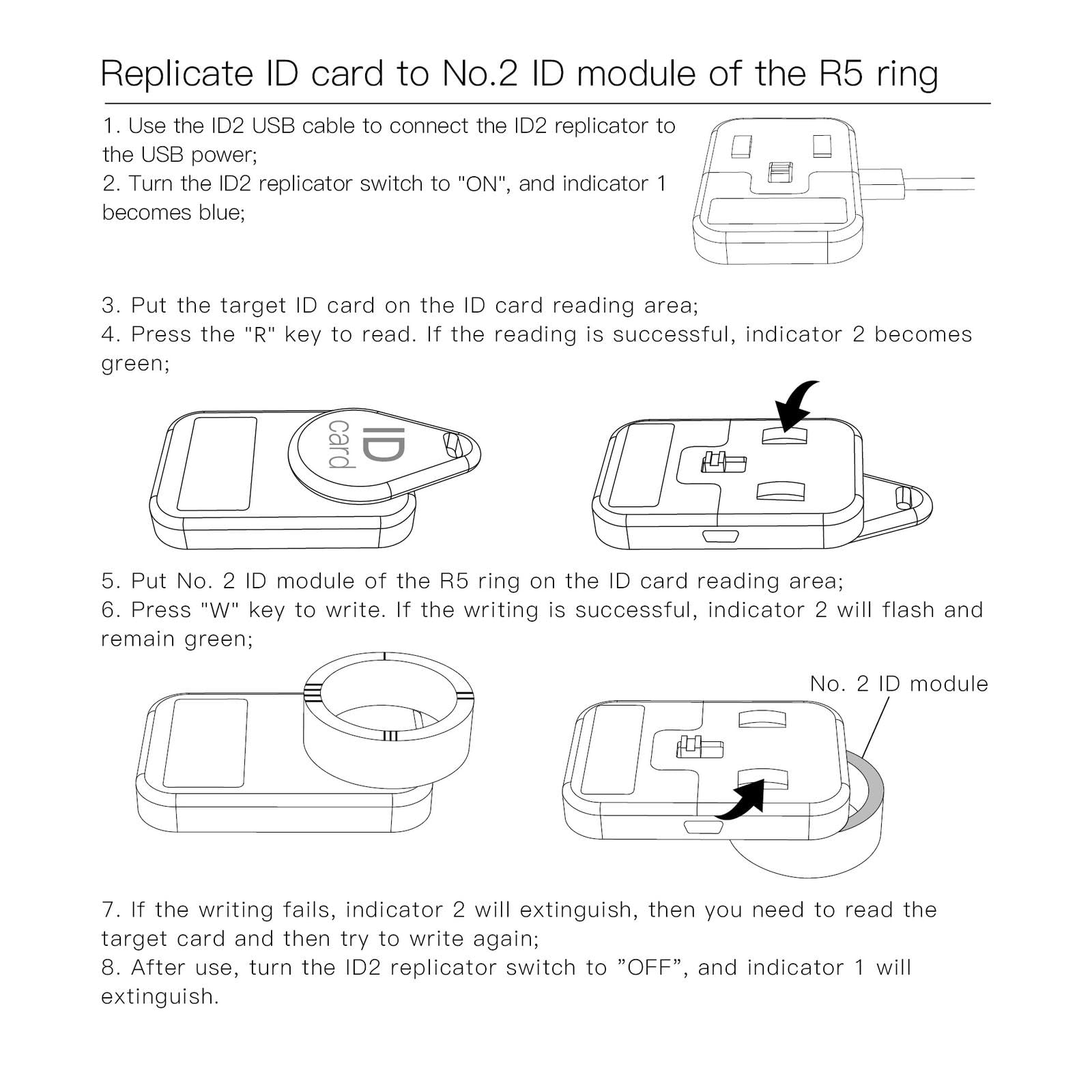 RGTTOTG Upgrade RGTTOTG CDS Smart Card Reader Writable Key ID IC NFC Card Replicator 125KHz Frequency Writer for R4 R5 Smart Ring - View 8 of 8