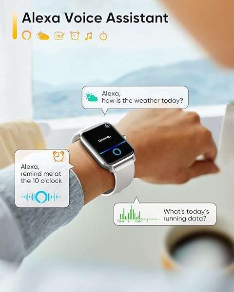 Fitpolo "Fitpolo Smart Watch: Bluetooth Call, Alexa, 1.8" Display, Heart Rate & Sleep Tracker for Android/iOS - 105+ Sports Modes" - View 4 of 10