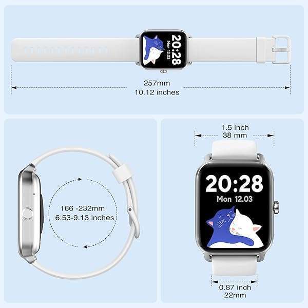 Fitpolo "Fitpolo Smart Watch: Bluetooth Call, Alexa, 1.8" Display, Heart Rate & Sleep Tracker for Android/iOS - 105+ Sports Modes" - View 10 of 10