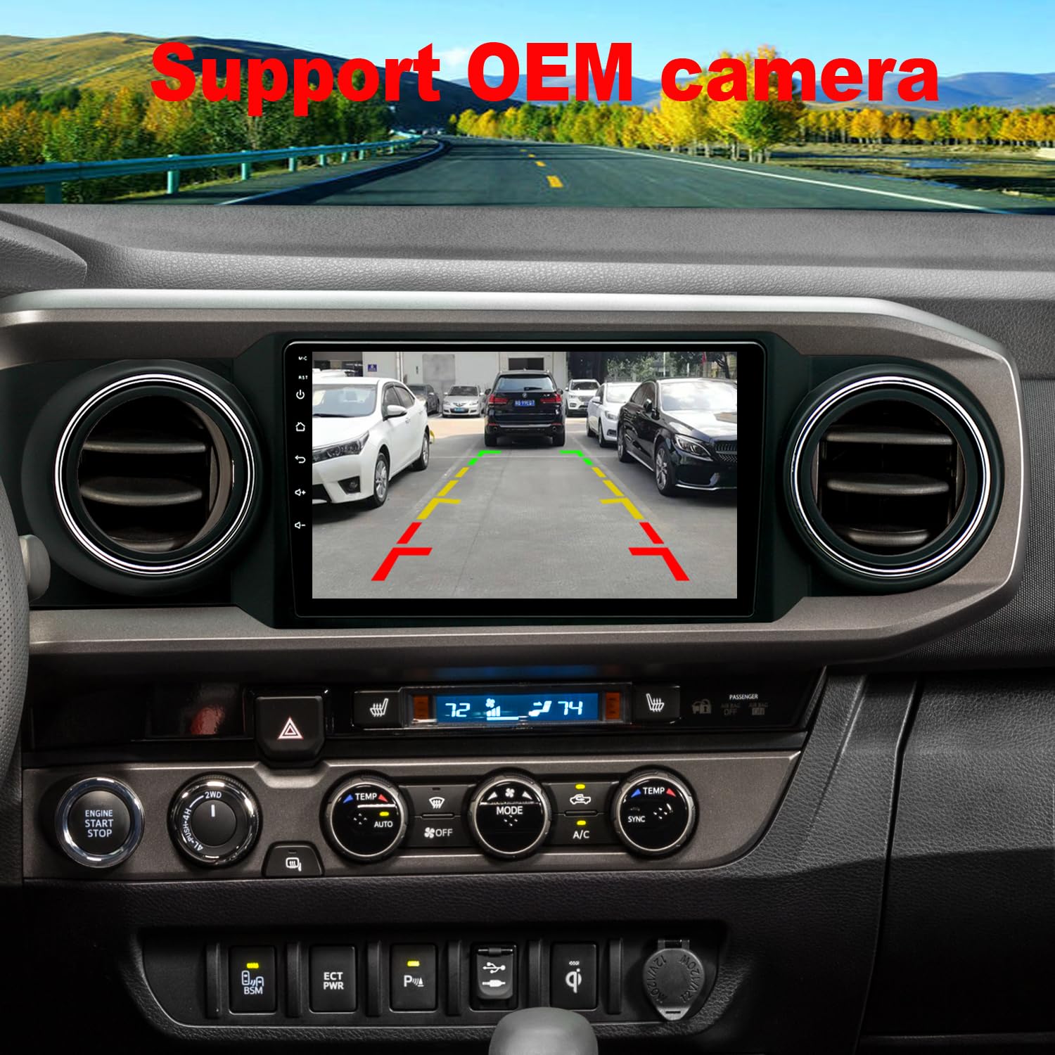 Dzxiaso Toyota Tacoma Radio Upgrade 2016 to 2023 Android Stereo Replacement with 1280x720 Touch Screen and Wireless Carplay Android Auto - View 4 of 7