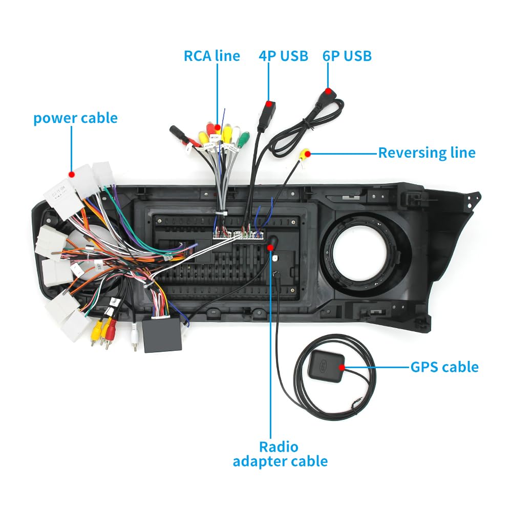 Dzxiaso Toyota Tacoma Radio Upgrade 2016 to 2023 Android Stereo Replacement with 1280x720 Touch Screen and Wireless Carplay Android Auto - View 5 of 7