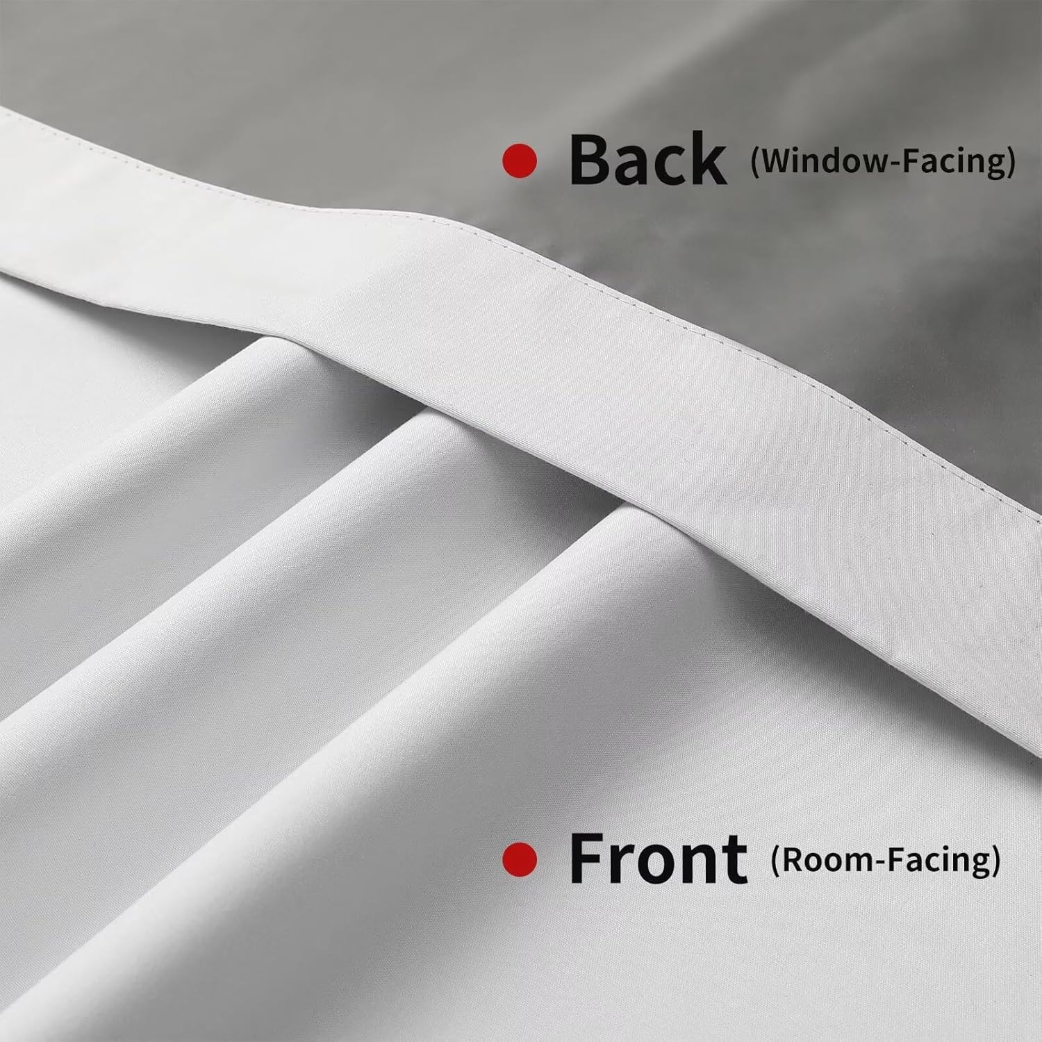 Joydeco Joydeco 100 Blackout Curtains for Bedroom Living Room 96 Inch Long 2 Panels Set White Room Darkening Drapes for Windows - View 2 of 9