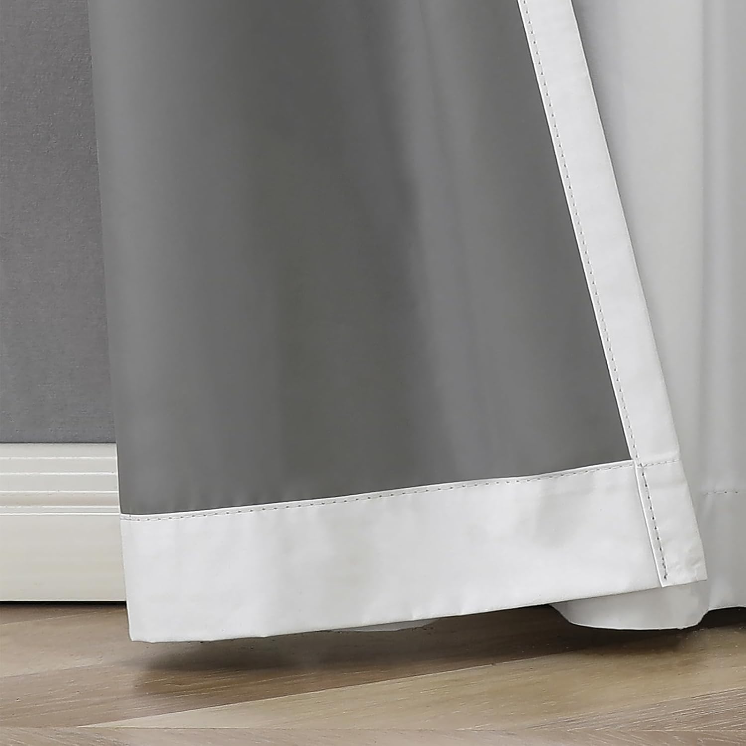 Joydeco Joydeco 100 Blackout Curtains for Bedroom Living Room 96 Inch Long 2 Panels Set White Room Darkening Drapes for Windows - View 7 of 9