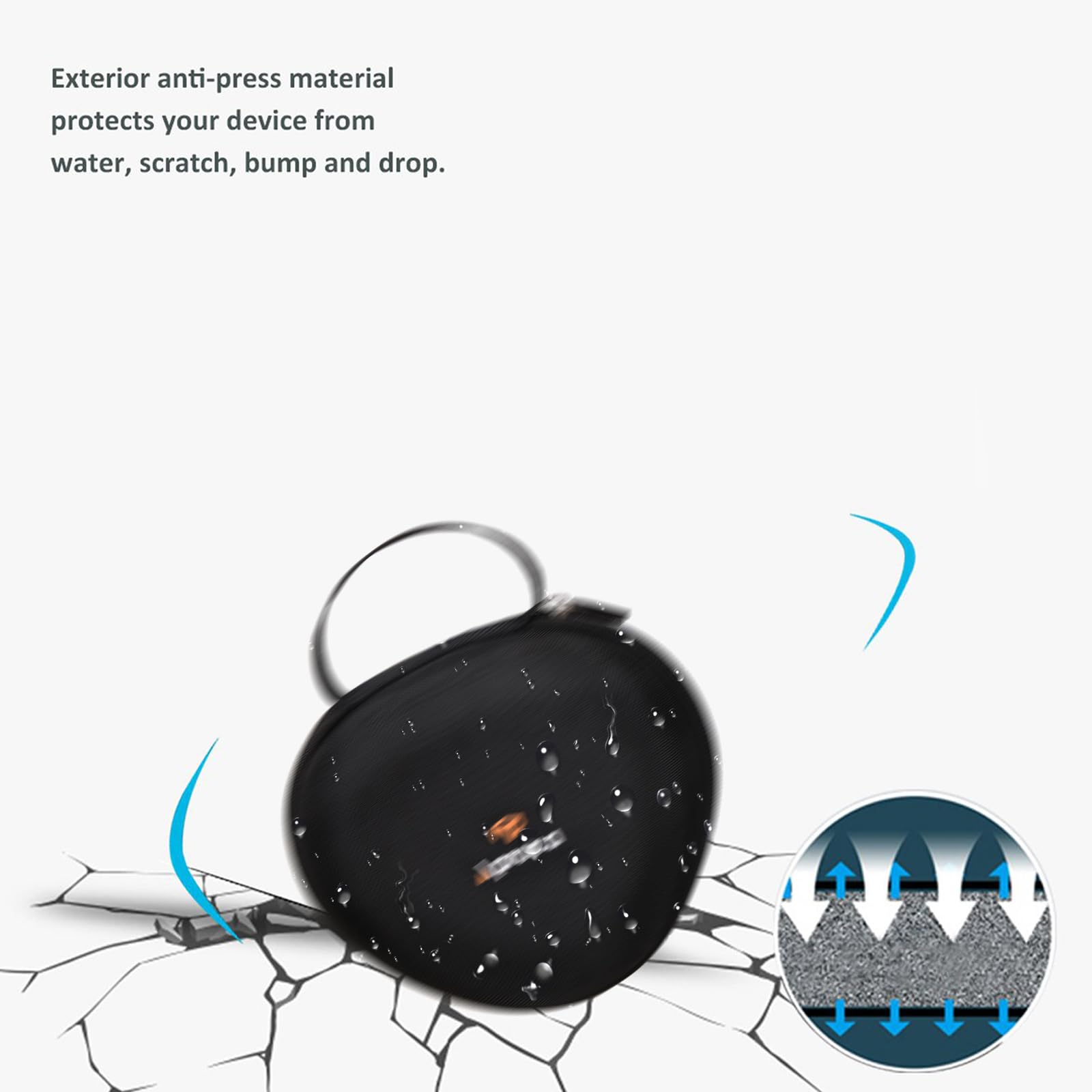 Aproca Aproca Hard Travel Storage Case for BERIBES Bluetooth Over Ear Headphones Durable and Portable Protection - View 8 of 9