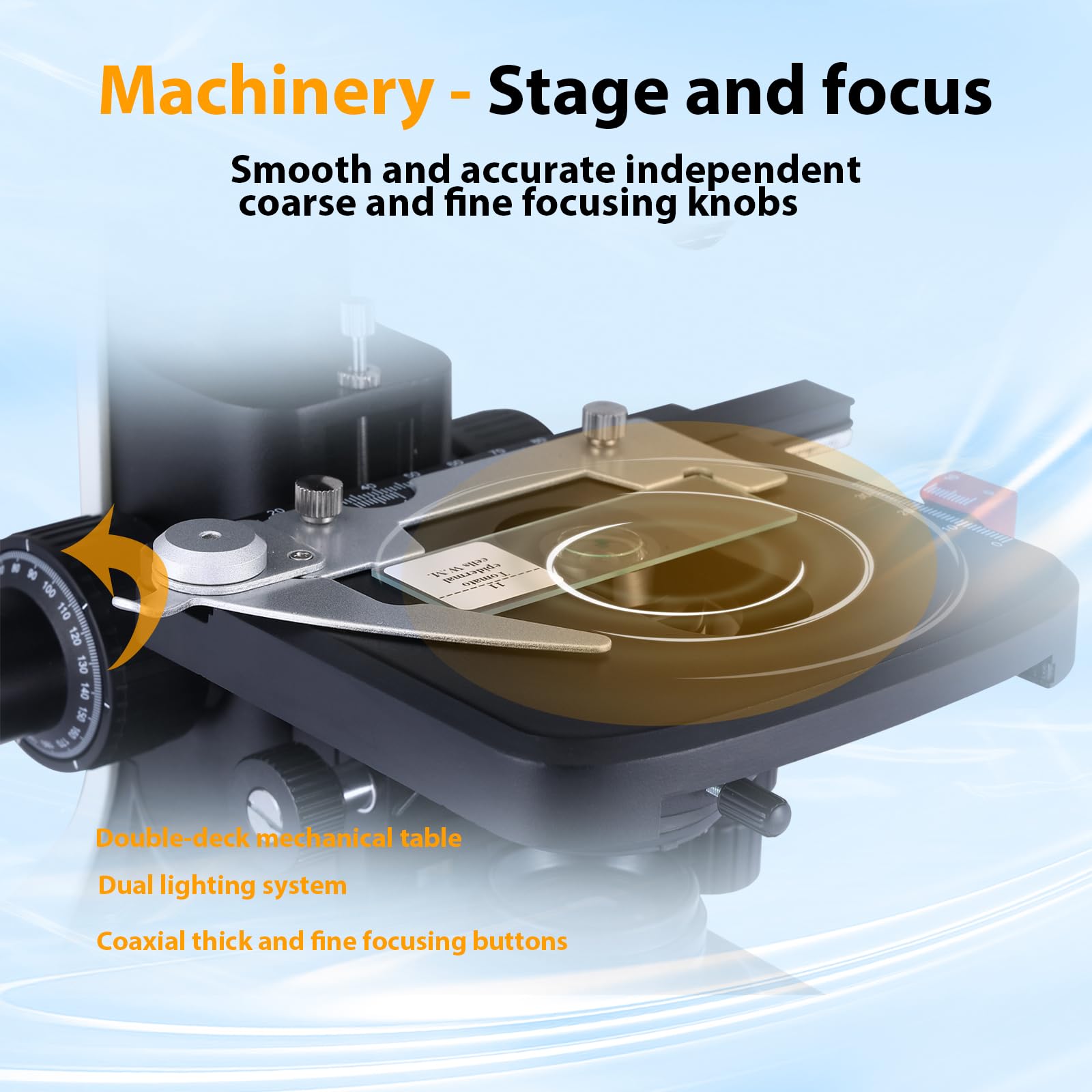 Herwicm Herwicm Compound Trinocular Microscope 40X to 5000X Magnification with LED Illumination and USB Video Camera for Professional Research - View 6 of 8