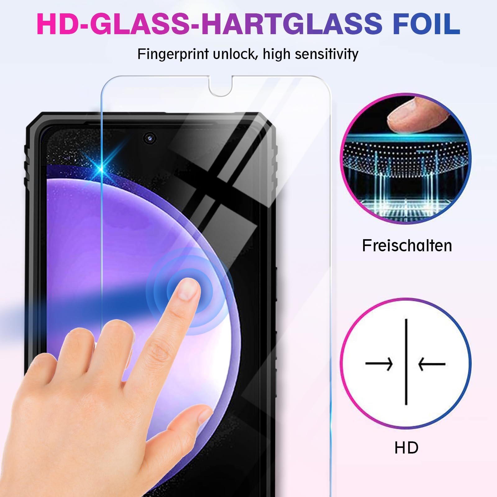 Vaki Samsung Galaxy S23 FE 5G Case with Screen Protector Military Grade Rugged Shockproof Heavy Duty Protective Cover with Magnetic Ring Kickstand Blue - View 6 of 7