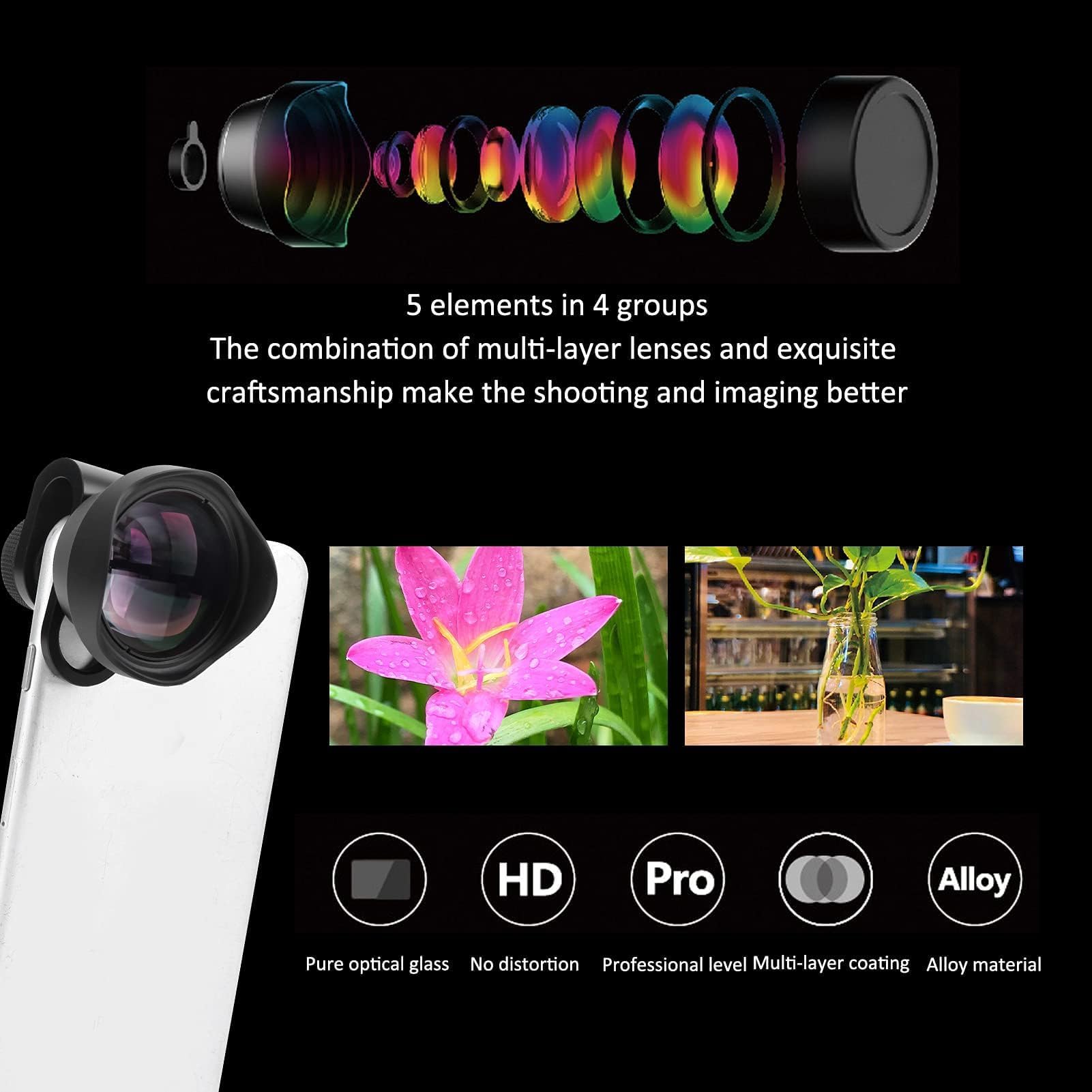 Cyrank 65mm Phone Telephoto Portrait Lens Kit Professional Attachment for Smartphones and iOS Pad External Aspherical Camera Lens - View 5 of 9