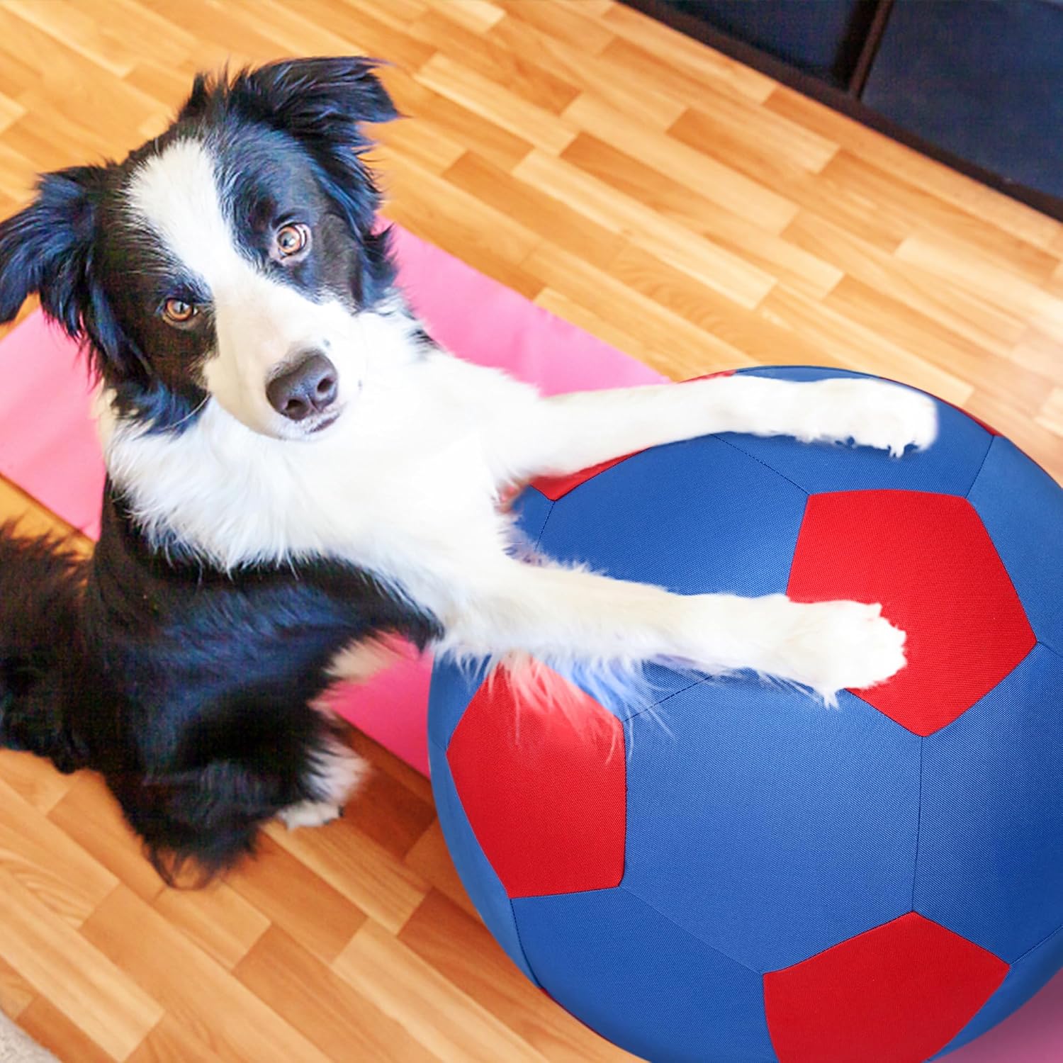 ANC POP ANC POP Herding Ball for Dogs and Horses 25 Inch with Cover and Hand Pump Blue Red Large Playtime Toy - View 6 of 9