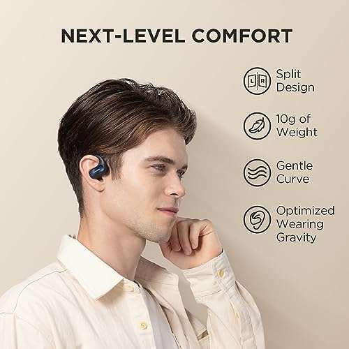 1MORE 1MORE Fit SE S30 Open Ear Sports Earbuds: Bluetooth 5.3, 30-Hour Playtime, IPX5, Clear Calls, Perfect for Active Lifestyles - View 4 of 8