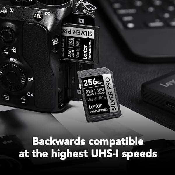 Lexar Lexar 256GB Professional SILVER PRO SDXC Card - UHS-II, 4K Video, 280MB/s Read Speed for Photographers & Videographers - View 6 of 8