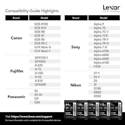 Lexar Lexar 128GB Professional SILVER PRO SDXC Memory Card - UHS-II, 280MB/s, Ideal for 4K Video & Photography - View 7 of 8