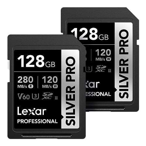Lexar Lexar 128GB Professional SILVER PRO SDXC Memory Card - UHS-II, 280MB/s, Ideal for 4K Video & Photography - View 2 of 8