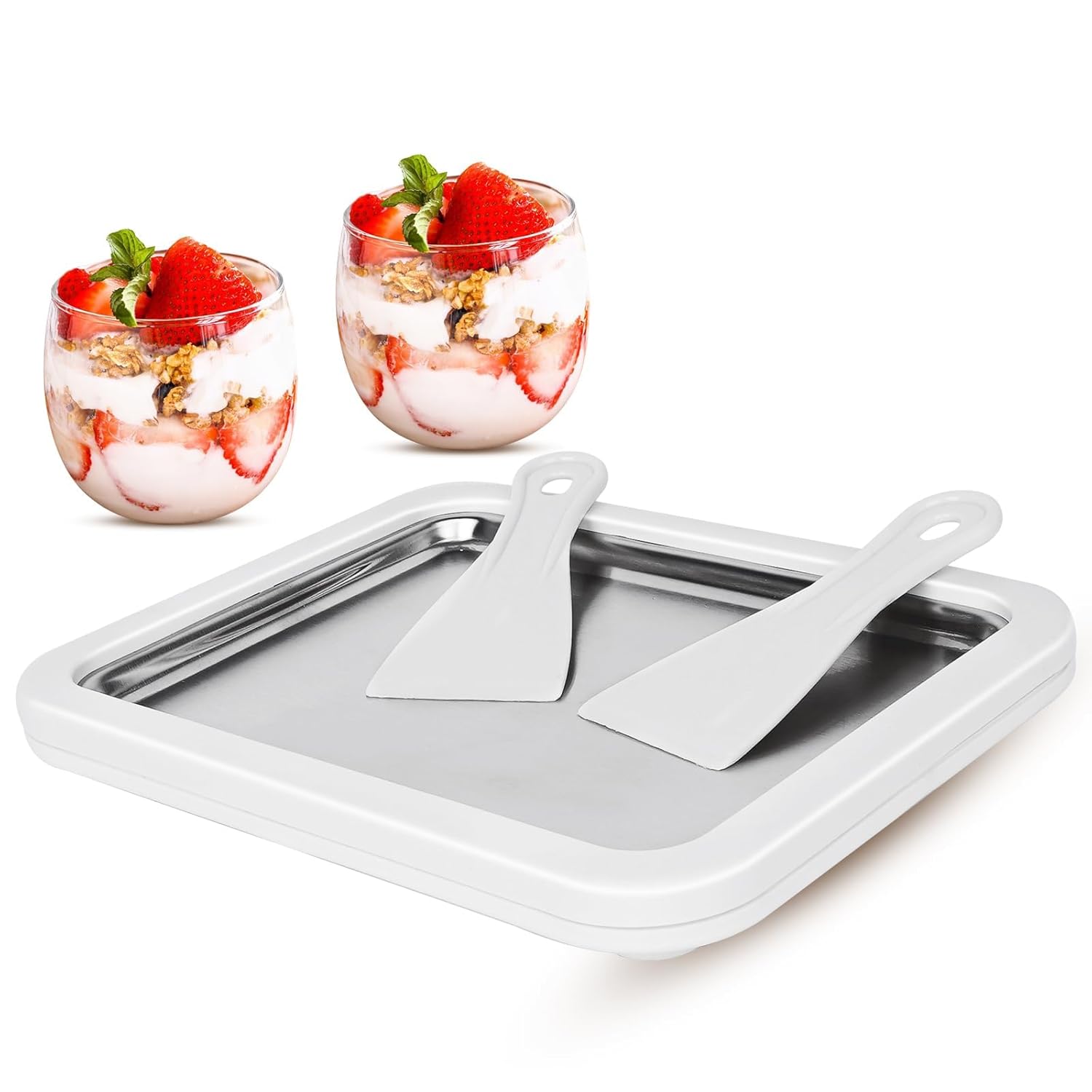 Duelling Dolls DUELLING DOLLS Rolled Ice Cream Maker Kit for Frozen Treats with Color Changing Spoons and Spatulas for Yoghurt Gelato Sorbet and More - View 3 of 7