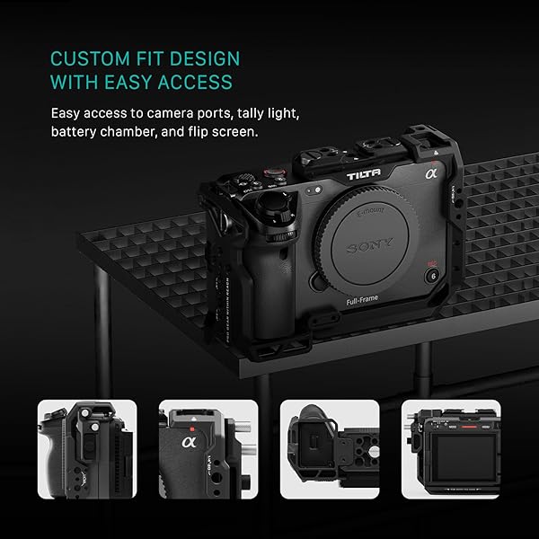 Tilta Tilta Camera Cage for Sony FX3/FX30 V2 - Lightweight Kit with NATO Rail, Cold Shoe & Left Handle (Titanium Gray) - View 7 of 8