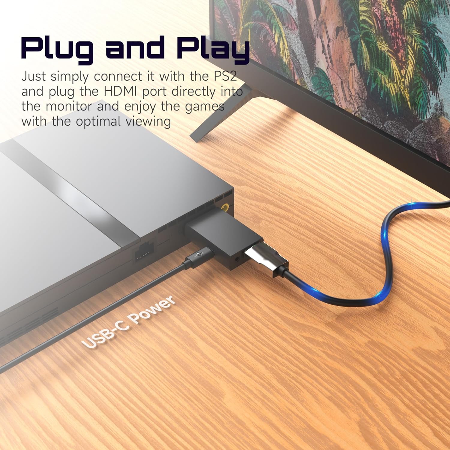 MAYFLASH MAYFLASH PS2 to HDMI Converter Adapter with 3.5mm Audio Output for HDTV and HDMI Monitor Compatible with All PS2 Display Modes - View 6 of 8