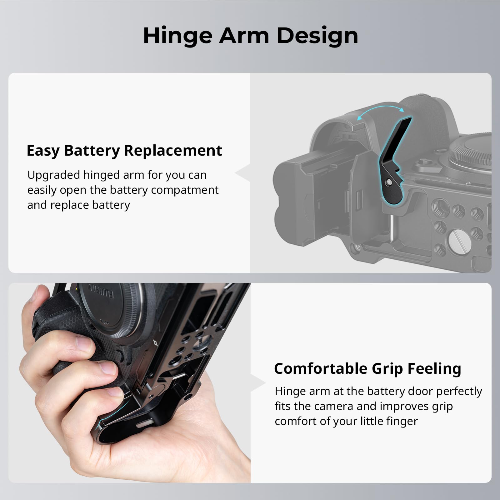 SMALLRIG SmallRig X-H2 X-H2S Camera Full Cage Aluminum Alloy Video Rig with HDMI Cable Clamp and HawkLock Quick Release Interface 3934B - View 3 of 9