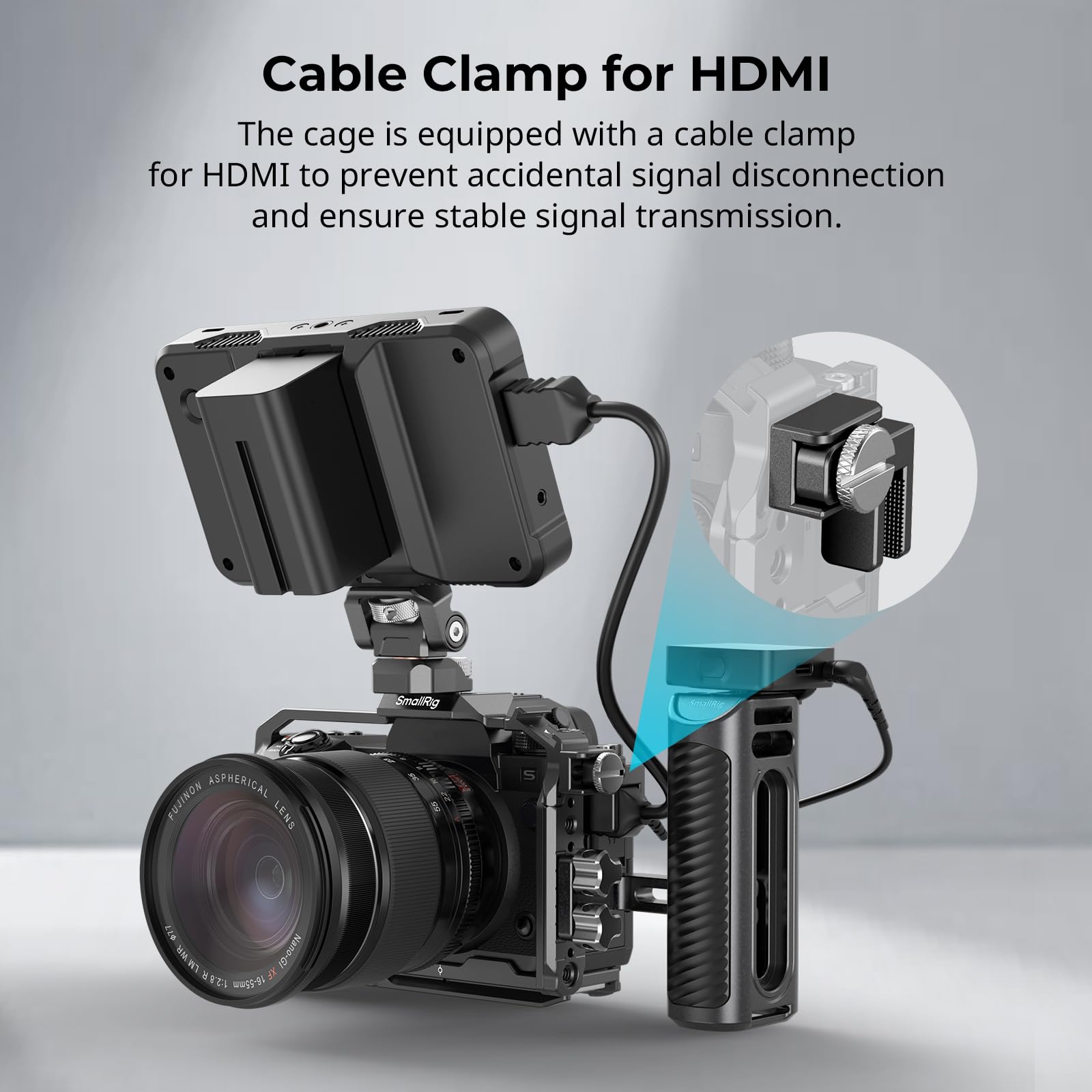 SMALLRIG SmallRig X-H2 X-H2S Camera Full Cage Aluminum Alloy Video Rig with HDMI Cable Clamp and HawkLock Quick Release Interface 3934B - View 4 of 9