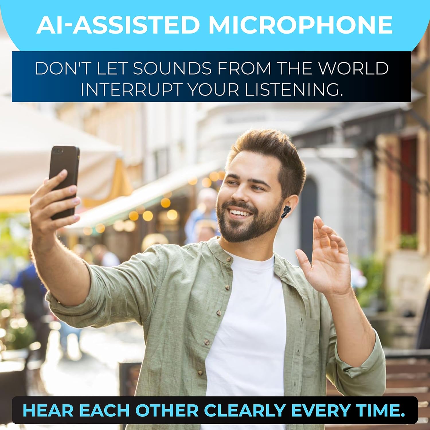 Philips PHILIPS True Wireless Earbuds TWS Bluetooth 5.3 Headphones with AI Mic IPX4 Waterproof 15 Hours Playtime Compatible with iPhone Android - View 9 of 9