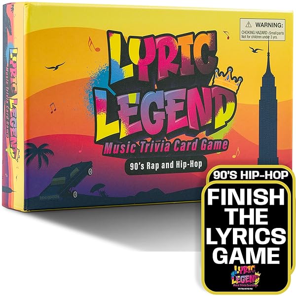 Game That Song Lyric Legend 90s Hip-Hop and Rap Music Trivia Game for Fun Group Nights and Parties Perfect for Singing Along and Quizzing Friends
