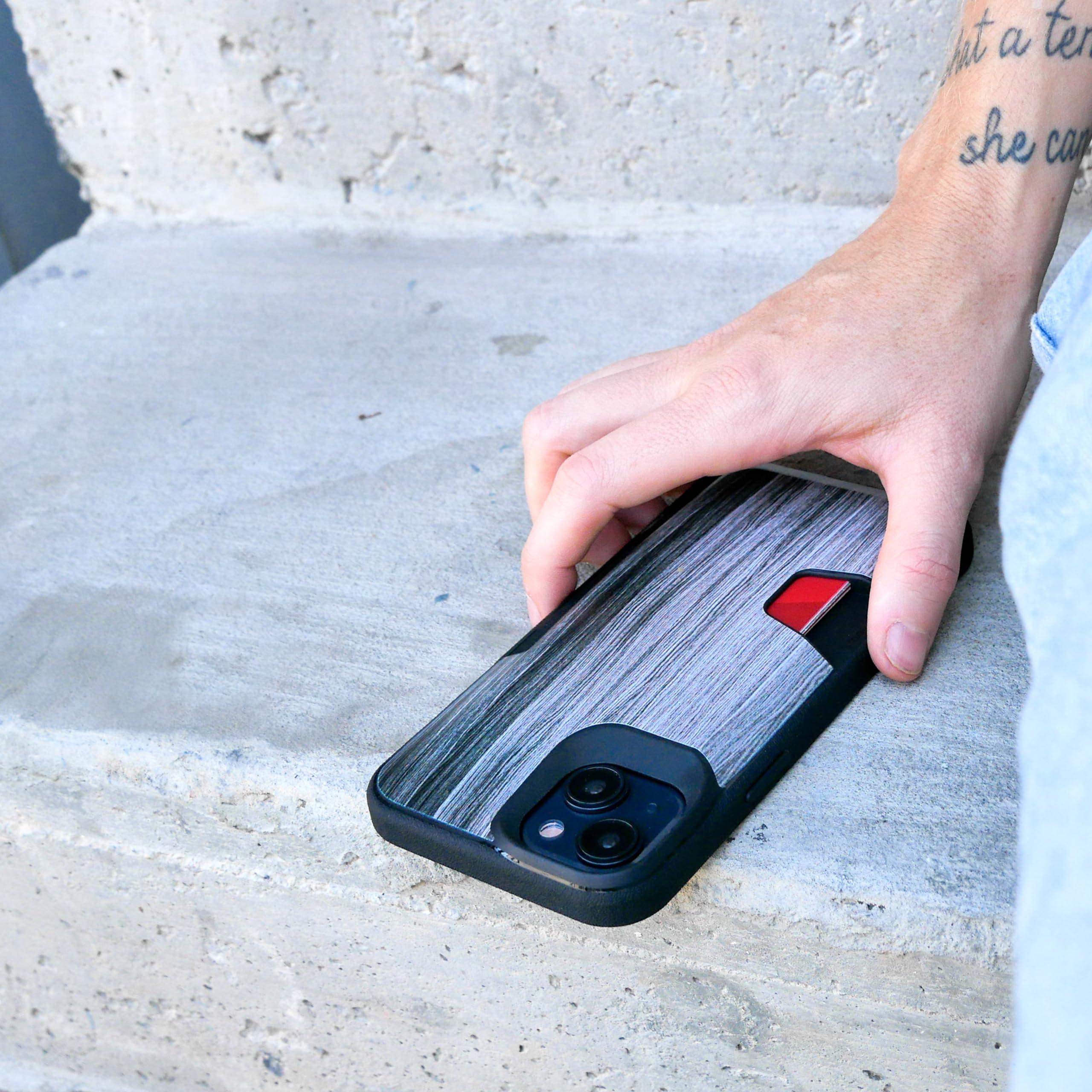 Smartish Smartish iPhone 15 Wallet Case with Crossbody Lanyard Slim Protective Credit Card Holder Universal Detachable Shoulder Strap Black Tie Affair - View 9 of 9