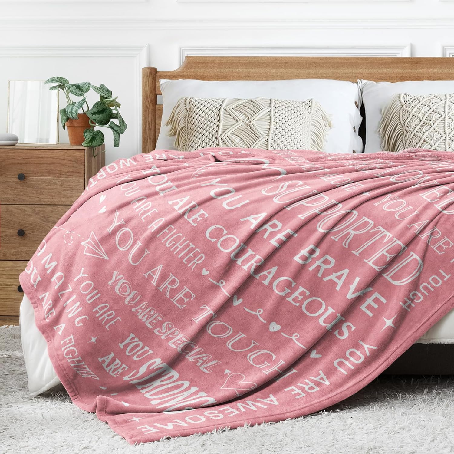 SteadStyle SteadStyle Get Well Soon Gifts for Women Inspirational Blanket for Surgery Recovery Thoughtful Gift for Her Friend Sister Coworker 60 x 50 - View 4 of 8