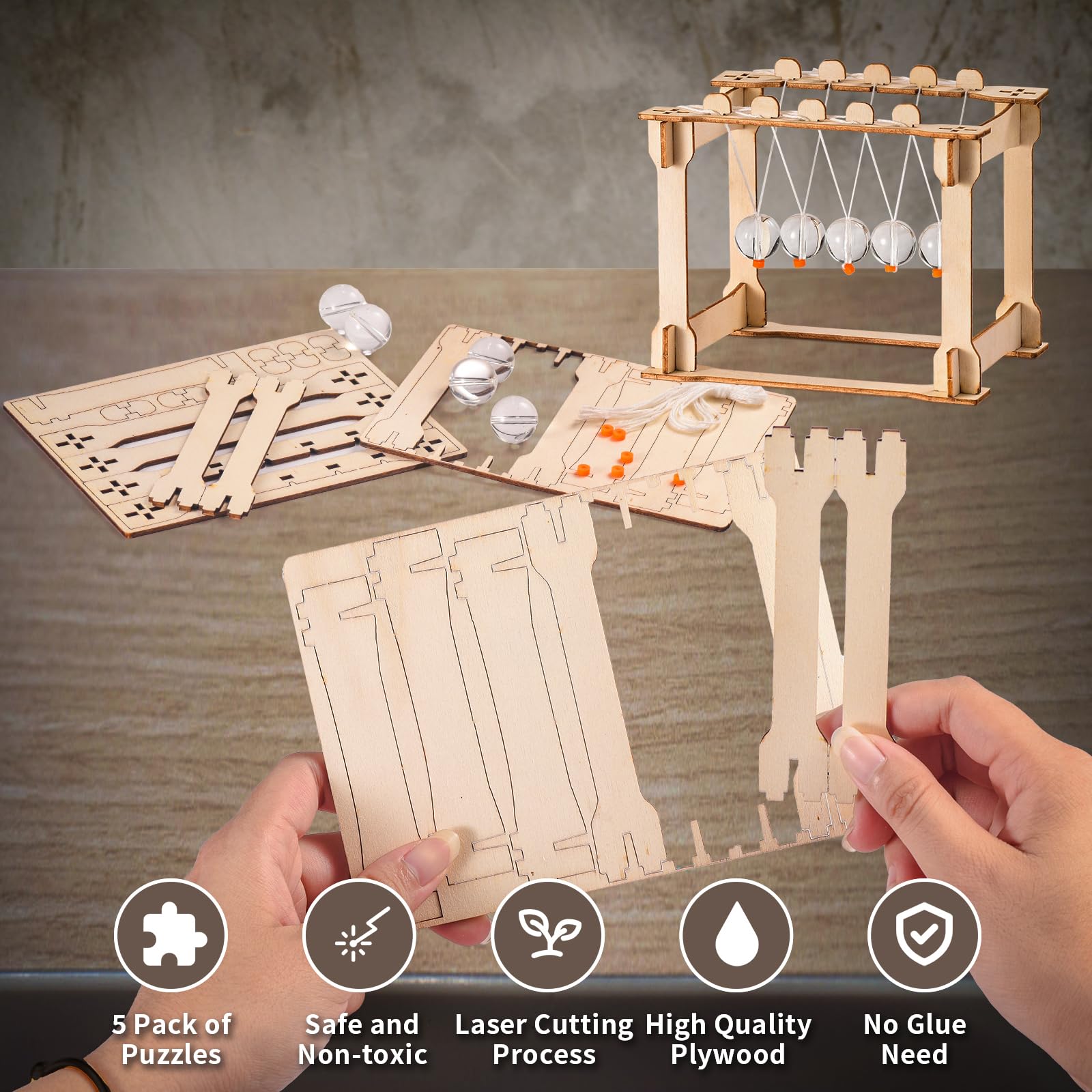 Yutin STEM Science Kits and Wood Building Crafts for Kids Ages 6-12 Engineering Projects and 3D Puzzles Perfect Gifts for Boys - View 9 of 9