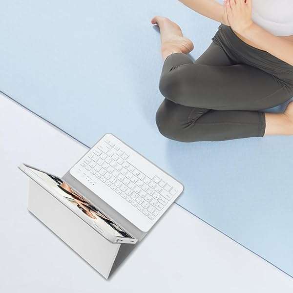 TQQ "Best TQQ iPad 10th Gen Case with Keyboard & Pencil Holder - 10.9" Flip Stand Cover (2022) in Grey" - View 5 of 7