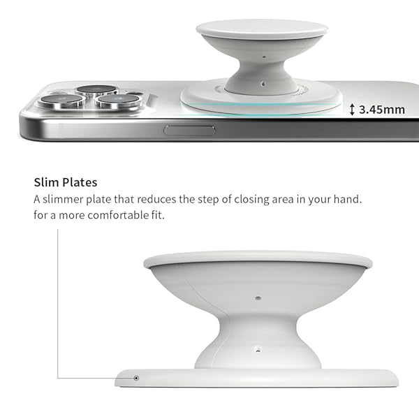 Sinjimoru Sinjimoru MagSafe Phone Grip: Soft Silicone Finger Holder for iPhone 16/15/14/13/12 - Comfortable One-Touch M-Tap Tok Lavender - View 7 of 9