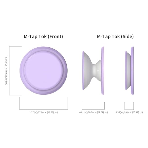 Sinjimoru Sinjimoru MagSafe Phone Grip: Soft Silicone Finger Holder for iPhone 16/15/14/13/12 - Comfortable One-Touch M-Tap Tok Lavender - View 8 of 9