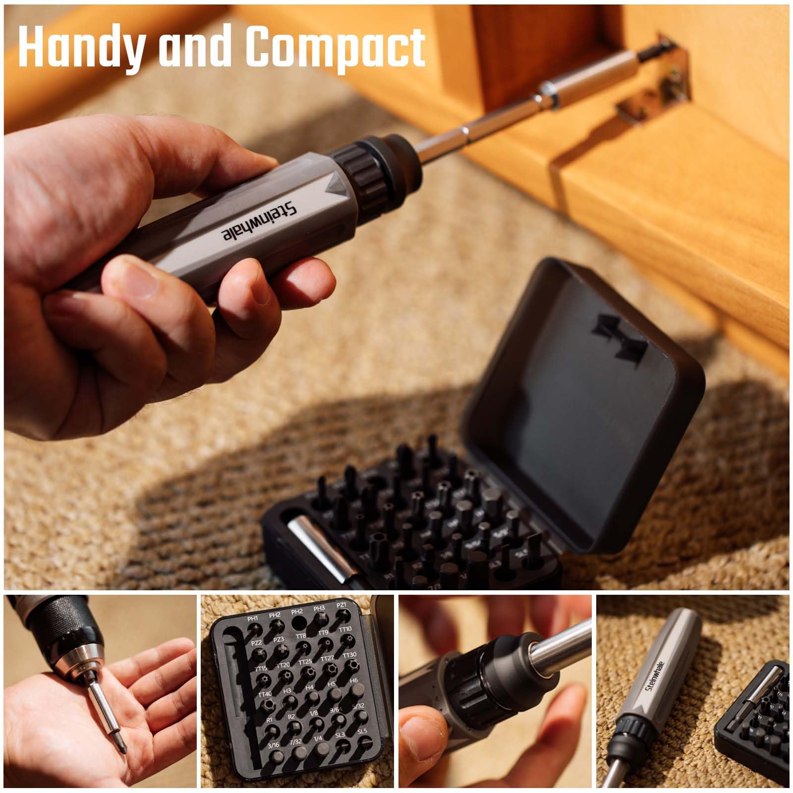 Steinwhale Steinwhale 32 in 1 Ratchet Screwdriver Set with Magnetic Bit Holder and Antislip Handle for Versatile Use and Excellent Handling - View 2 of 8