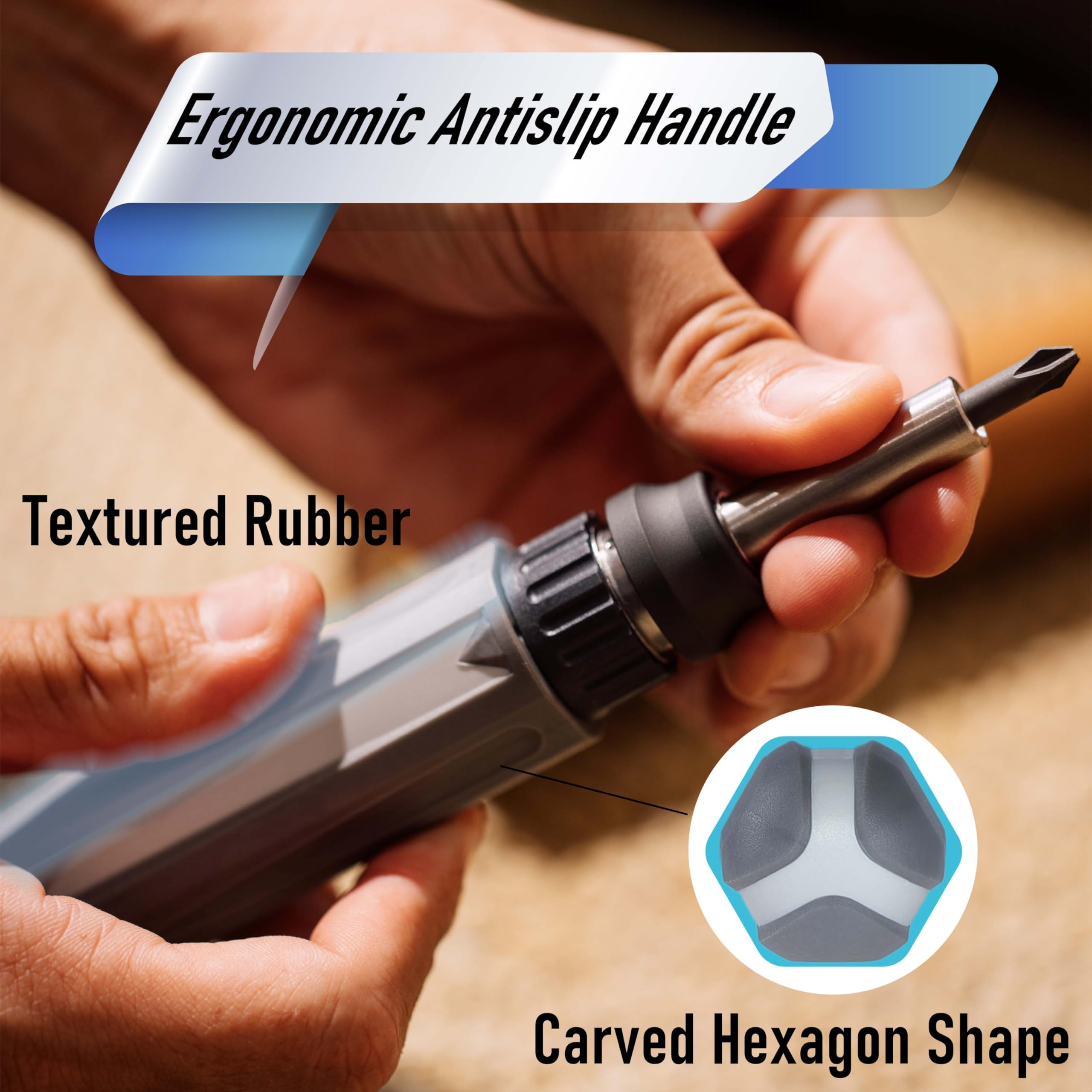 Steinwhale Steinwhale 32 in 1 Ratchet Screwdriver Set with Magnetic Bit Holder and Antislip Handle for Versatile Use and Excellent Handling - View 5 of 8