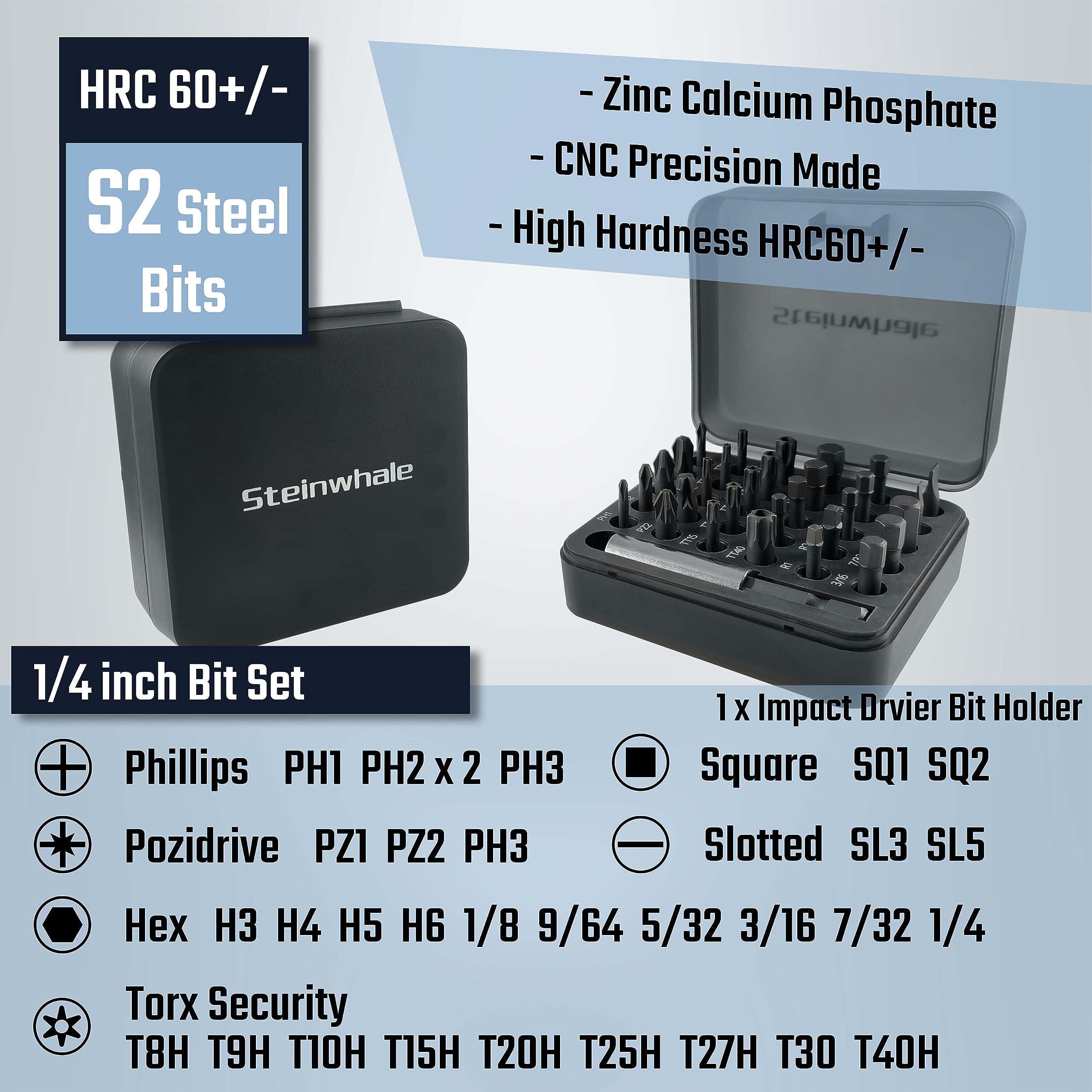 Steinwhale Steinwhale 32 in 1 Ratchet Screwdriver Set with Magnetic Bit Holder and Antislip Handle for Versatile Use and Excellent Handling - View 6 of 8